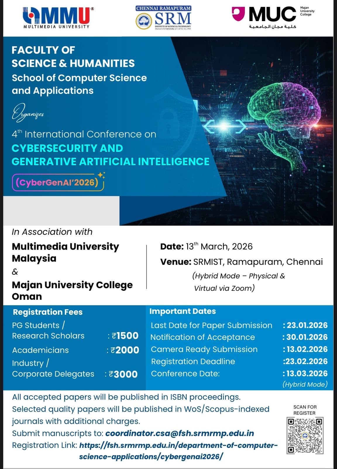 4th International Conference on CyberGenAI’2026