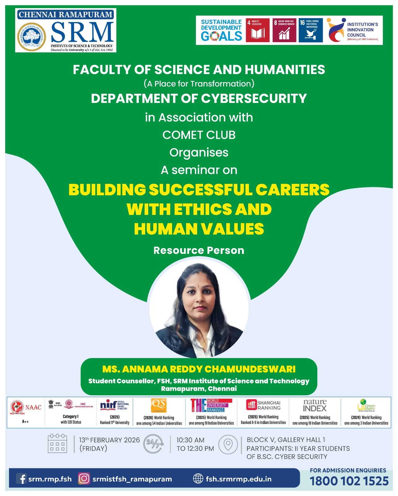 Seminar on Building Successful Career with Human Ethics and Values