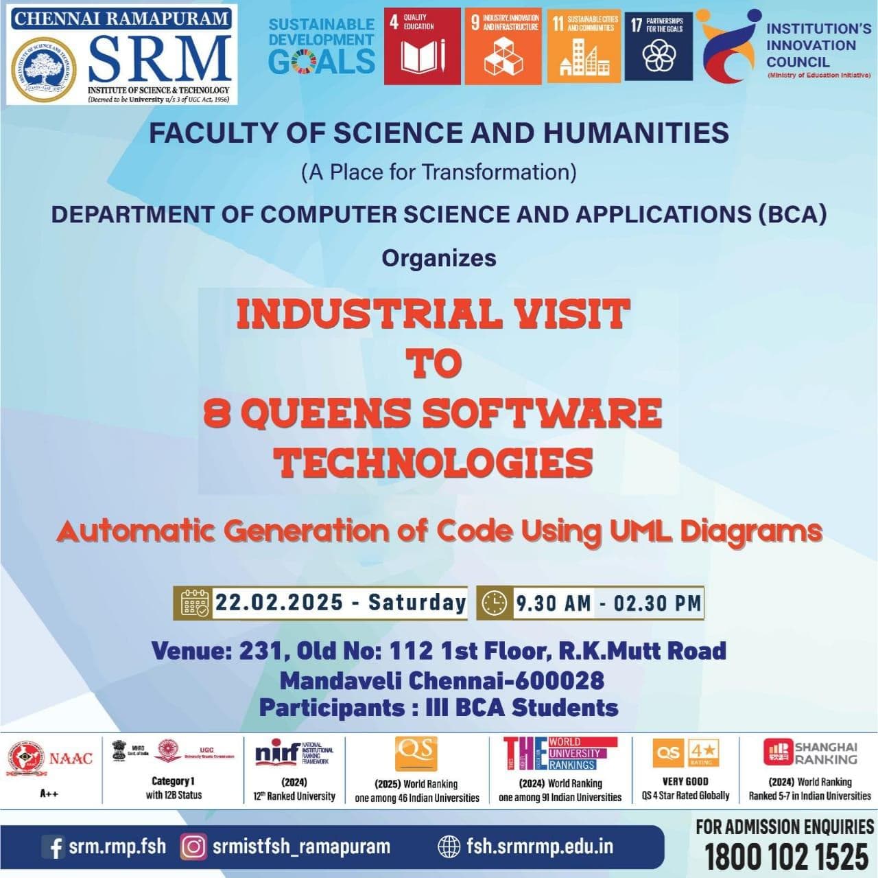 Industrial Visit to 8 Queens Software Technology