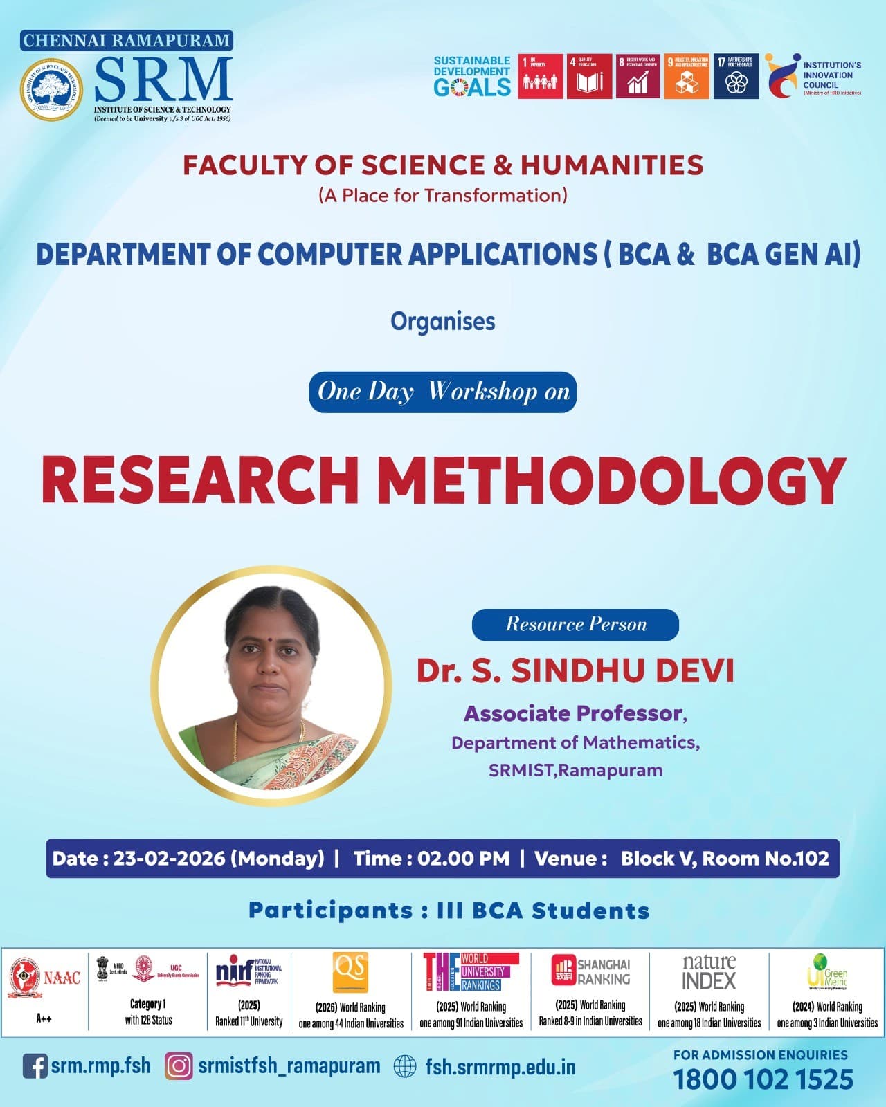 One Day Workshop on Research Methodology