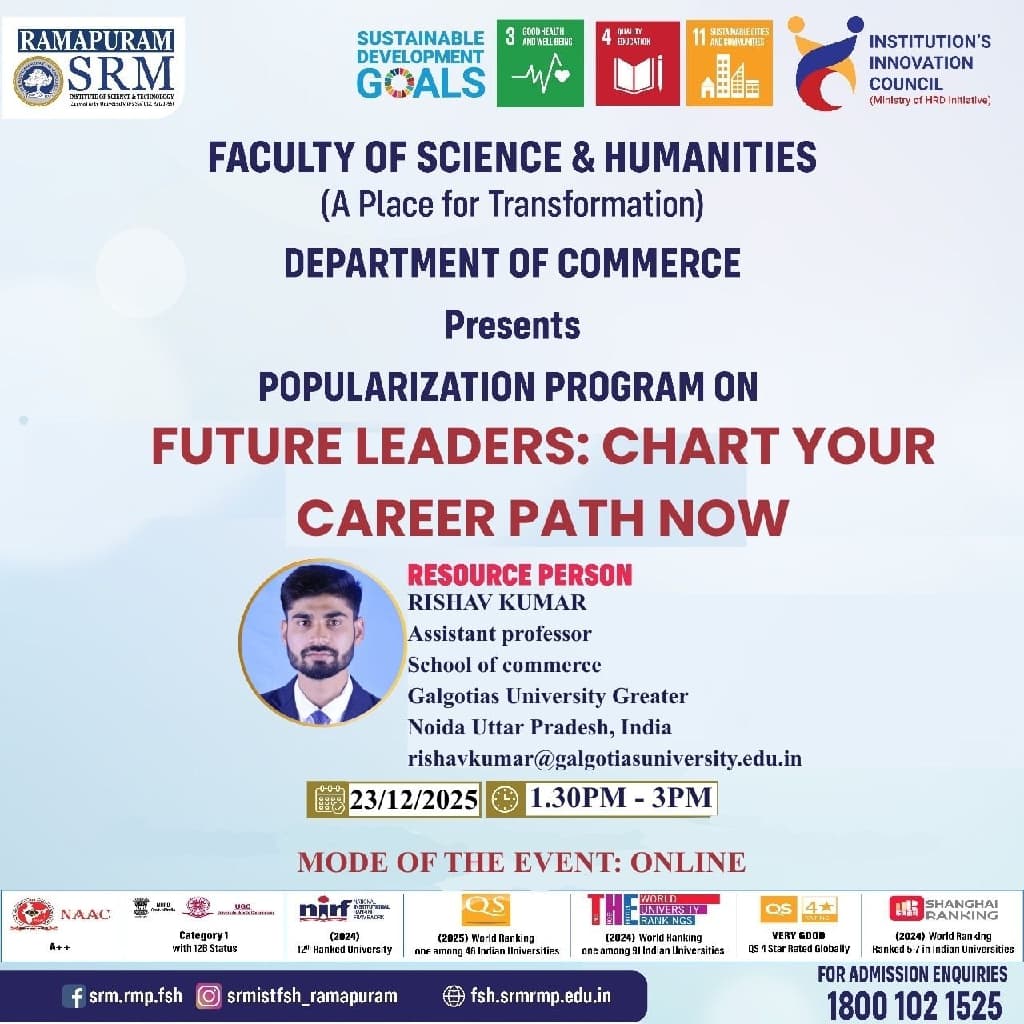 One day popularization program on “Future Leaders: Chart your Career Path Now”