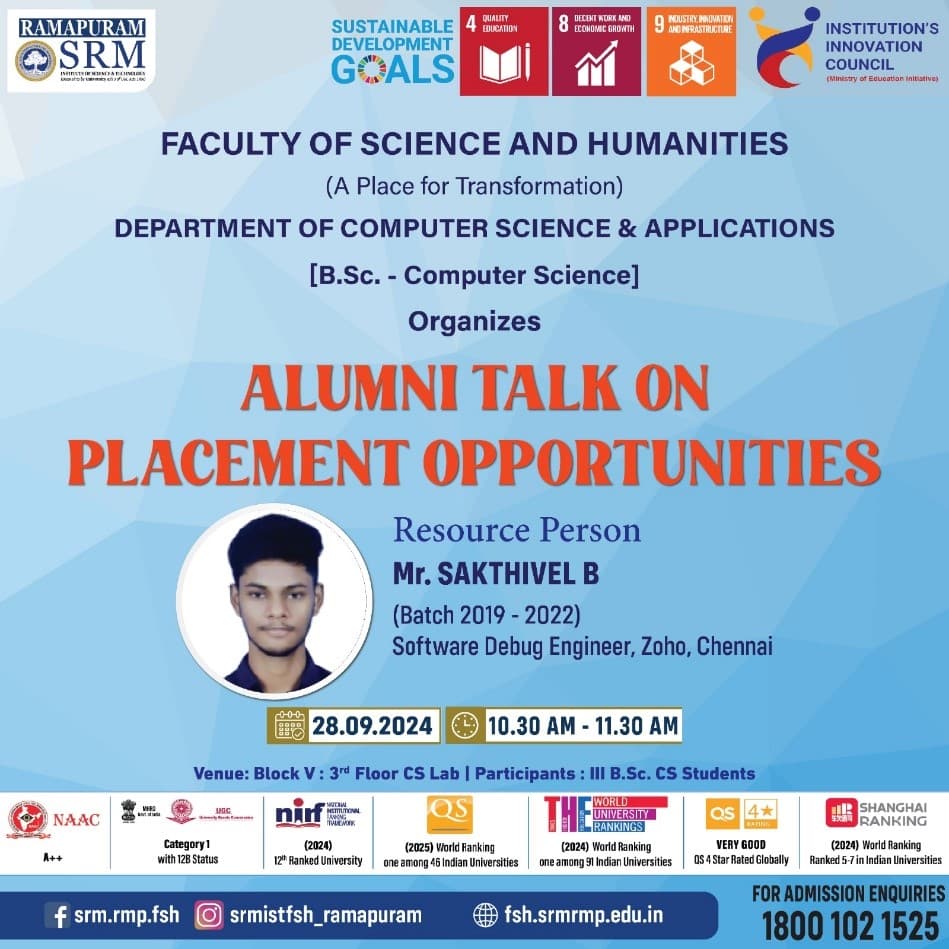 Alumni Talk on Placement Opportunities