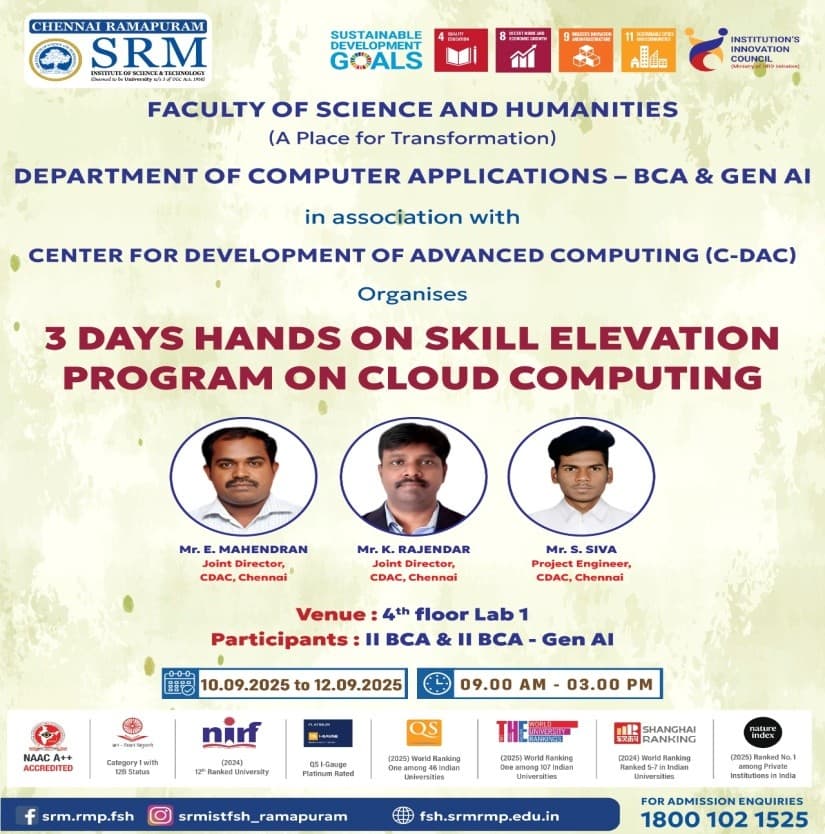 3 DAYS HANDS ON SKILL ELEVATION PROGRAM ON CLOUD COMPUTING
