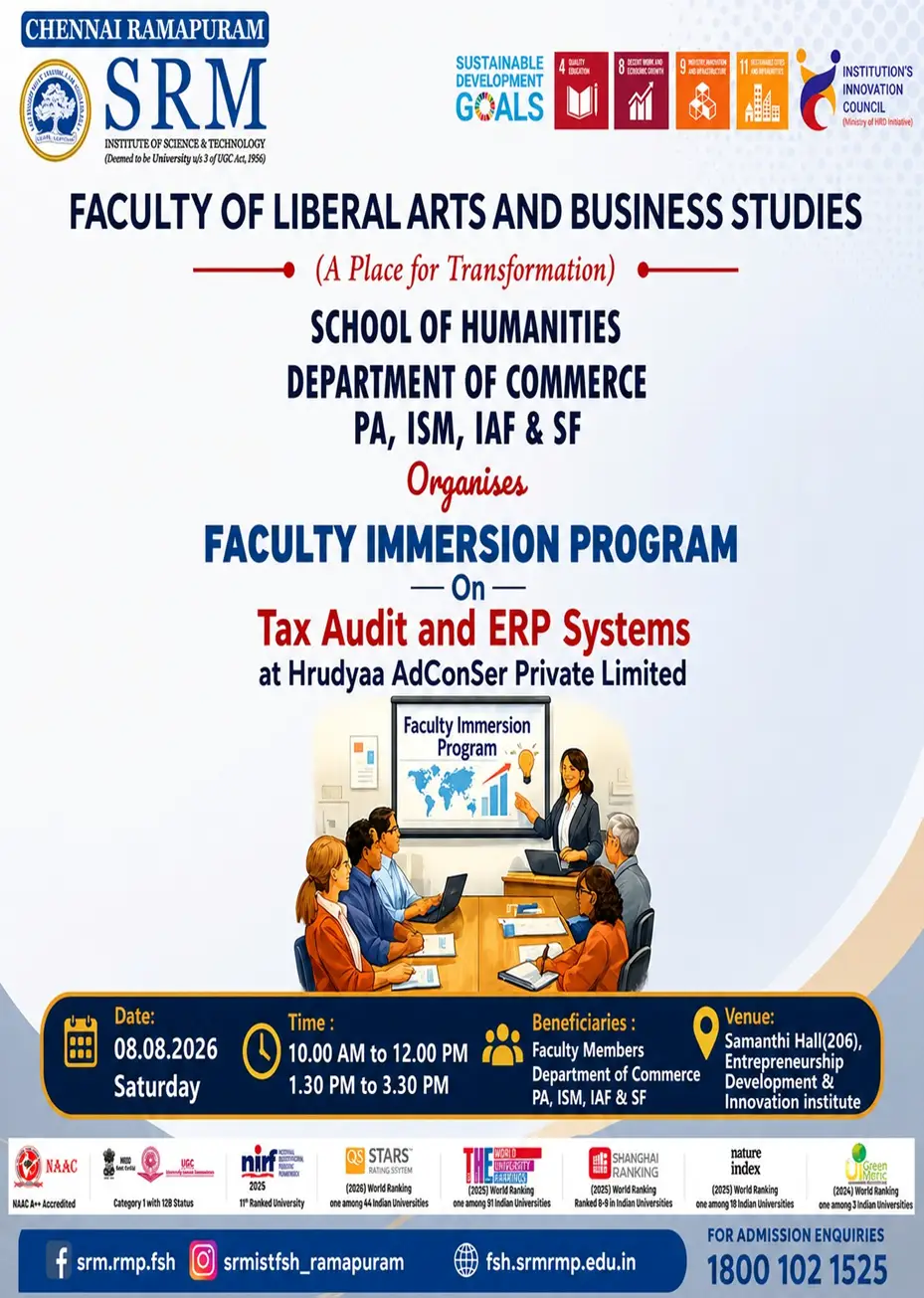 Faculty Immersion Programme (FIP) on “Tax Audit and ERP Systems”